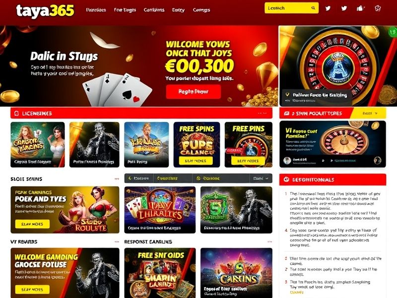 Taya365.com is your ultimate destination for online gambling games. Explore slots, poker, live dealers, and sports betting with expert guidance and exclusive promotions.